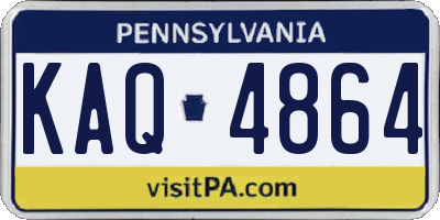 PA license plate KAQ4864