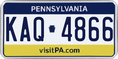 PA license plate KAQ4866