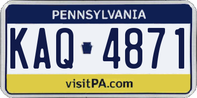 PA license plate KAQ4871