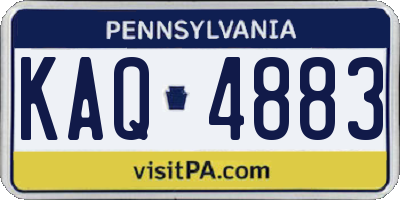 PA license plate KAQ4883