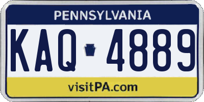 PA license plate KAQ4889
