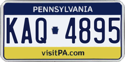 PA license plate KAQ4895