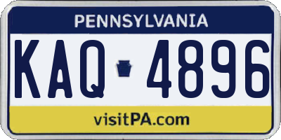 PA license plate KAQ4896