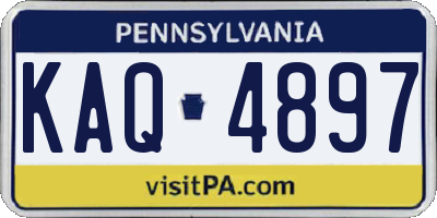 PA license plate KAQ4897