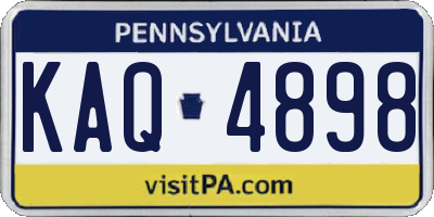 PA license plate KAQ4898