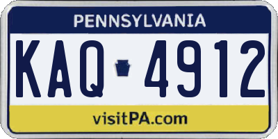 PA license plate KAQ4912