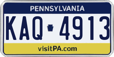 PA license plate KAQ4913