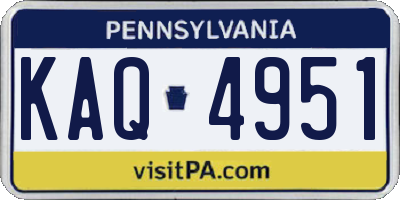 PA license plate KAQ4951