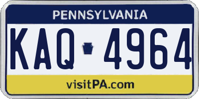 PA license plate KAQ4964