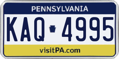 PA license plate KAQ4995