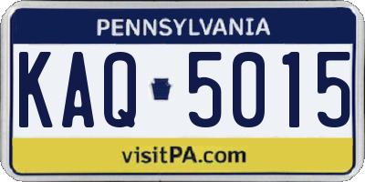 PA license plate KAQ5015