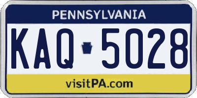 PA license plate KAQ5028