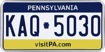 PA license plate KAQ5030