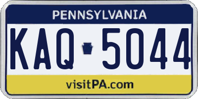 PA license plate KAQ5044