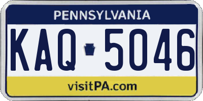 PA license plate KAQ5046