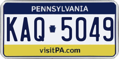PA license plate KAQ5049