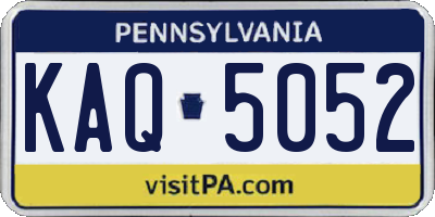 PA license plate KAQ5052
