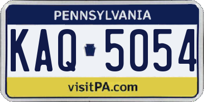 PA license plate KAQ5054
