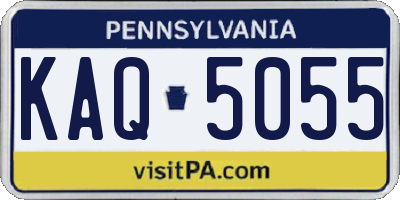 PA license plate KAQ5055