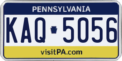 PA license plate KAQ5056