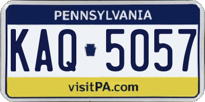 PA license plate KAQ5057
