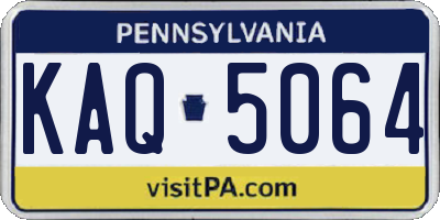 PA license plate KAQ5064