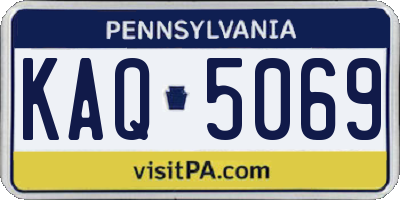 PA license plate KAQ5069