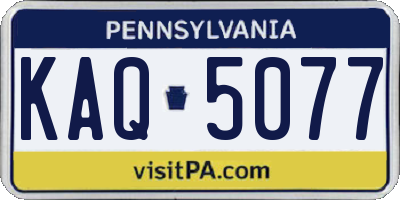 PA license plate KAQ5077