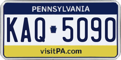 PA license plate KAQ5090