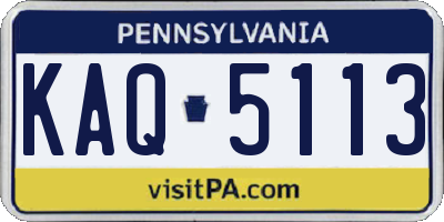 PA license plate KAQ5113