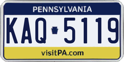PA license plate KAQ5119