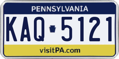 PA license plate KAQ5121