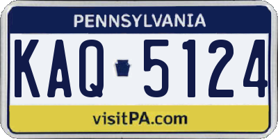PA license plate KAQ5124