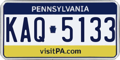 PA license plate KAQ5133