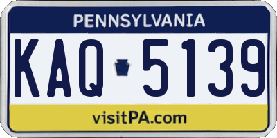 PA license plate KAQ5139