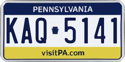 PA license plate KAQ5141