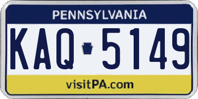 PA license plate KAQ5149