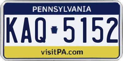 PA license plate KAQ5152