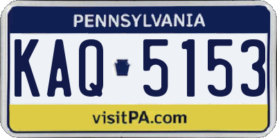 PA license plate KAQ5153