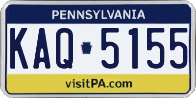 PA license plate KAQ5155