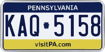 PA license plate KAQ5158