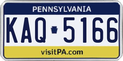 PA license plate KAQ5166