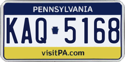 PA license plate KAQ5168