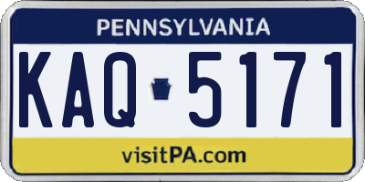 PA license plate KAQ5171