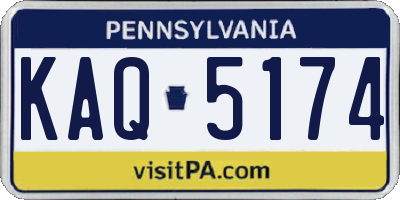 PA license plate KAQ5174