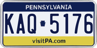 PA license plate KAQ5176