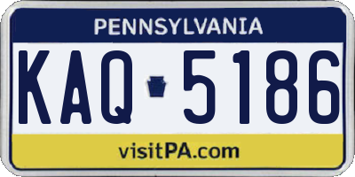 PA license plate KAQ5186