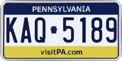 PA license plate KAQ5189