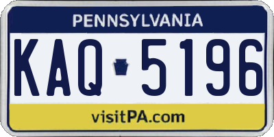 PA license plate KAQ5196