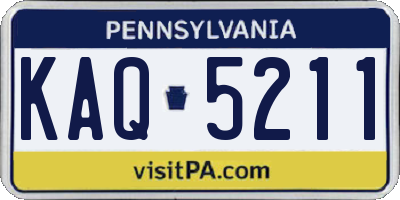PA license plate KAQ5211